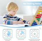 InfPokid Visual Timer for Kids with Pause Function, 60 Minute Countdown Timer for Kids Desk Study, Teaching, Kitchen Cooking, Office Meetings, Time Management for ADHD (Blue)