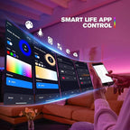 XXK LM053 Bluetooth Mesh 4.2 LED Strip Controller RGB CCT RGBW 5in1 Dimmable Compatible with Smart Life APP/Alexa Echo/Google Assistant Home/Siri, DC12-24V Lights Controller