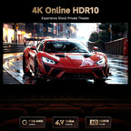 Wanbo X5 Pro Google TV Projector 4K Supported, 1100 ANSI Smart Projector with WiFi and Bluetooth, Outdoor & Home Movie Proyector, Auto Focus & Keystone, HDMI 2.0, Voice Control, HDR10 (2025 Upgraded)