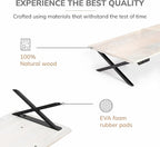 Anji Mountain Monitor Stand - Desktop Organizer & Laptop Riser, Ergonomic Monitor Riser, Space-Saving Monitor Stand for Desk, Durable Construction, Easy Assembly, Ideal for Home & Office,White Wash
