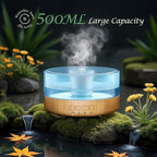 Essential Oil Diffuser for Home: 500ML Aroma Diffuser for Hotel Office Yoga Room - Humidifier with 9 Colors LED Night Light for Kids/Women Home Relaxation,Orange Yellow