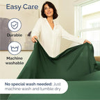 Queen Size 4 Piece Sheet Set - Comfy Breathable & Cooling Bed Sheets Set - Hotel Luxury Bedding for Women, Men, Kids, Teens, Boys & Girls - Deep Pockets, Soft, Wrinkle Free - Oeko-Tex - Emerald Green