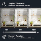 YEELAIT 40x36 Inch LED Bathroom Mirror with Lights Front and Backlit Lighted Vanity Mirror for Bathroom Wall with 3 Colors Dimmable Anti-Fog Memory Shatter-Proof IP54 Waterproof Horizontal/Vertical