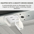 Garage Door Bracket for Ring Alarm Contact Sensor 2nd Gen – White Mount with Snap Clip & Screws – Secure Fit, Easy Install, Ring Compatible Accessory (1-Pack, Sensor Not Included)