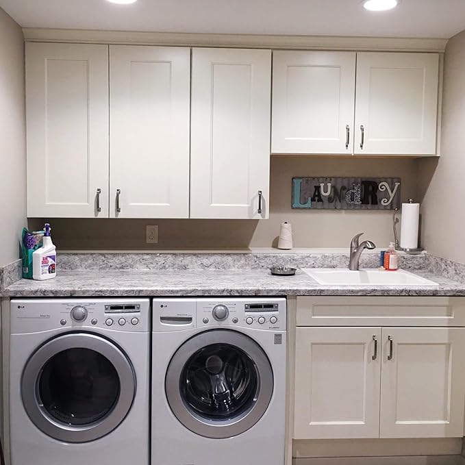 Wall Kitchen Cabinets, RTA Cabinets, White Shaker Cabinet, Wall Mounted, RTA Upper Cabinet, Modern for Kitchen and Bathroom with Door (White, 24" W x 36" H x 12" D)