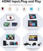 HAMTYSAN Raspberry Pi Screen, 7 Inch Portable Monitor External Display 800x480 IPS Screen Small HDMI Monitor for Raspberry Pi 400/4/3/2/Zero/B/B+ Jetson Nano Win11/10/8/7 (Non-Touch)