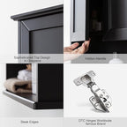 Black Bathroom Wall Cabinet 23x29 inch Wooden Bathroom Medicine Cabinet with 2 Doors and Adjustable Shelf, Wall Mounted Cabinet Over Toilet Storage Cabinet | 2 Doors, Adjustable Shelf, Wall Mounted, Over Toilet Storage