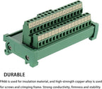 ANMBEST 2 in 16 Out Terminal Blocks Module, 25A DIN Rail and Panel Mounting Power Distribution Breakout Board for PLC Servo Power Amplifier