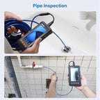 Oiiwak 50 ft Triple Lens Borescope, Drain & Sewer Camera | 4.3" 1080P, IP67, 32GB, Carrying Bag, Accessories | Inscpection Camera for Plumbing, HVAC, Automotive, Wall