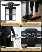 Homerz Smart Scale Pro Max – Bend-Free Smart Scale with BMI, Body Fat, Muscle Mass, Full Body Composition Scale with Digital Weight Tracking, Body Scan Scale with Handle, Body Fat Scanner