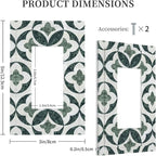 Bvtewkhz Green Luxury Modern Cubic Marble 1 Gang Single Rocker Decorative Light Switch Covers Electrical Faceplate Switch Plates for Bathroom Kitchen Home