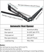 1X Auto Vent Opener Solar Automatic Window Opener for Greenhouse Heat Sensitive Roof Vent Opener Auto Vent Kit Gardening Tools Greenhouse Accessories Hothouse Roof Vent Kit (Dual Spring Up to 15lbs)