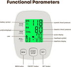 Arm Blood Pressure Monitor with 2 Cuffs, Pediatric Blood Pressure Cuff 6"-9"，Medium/Large Cuff 9"-16.5"， Includes 4 AAA Batteries