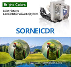 SORNEICDR 725-10229/330-6581 / KFV6M A+ Quality Replacement Projector Lamp Bulb Compatible with DELL 1510X 1610X 1610HD Projectors, with Housing