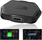 ATOTOMOVE Wireless Carplay Box Adapter with HDMI Input, 2 in 1 Dongle for Wired CarPlay Cars, Plug & Play Multimedia Hub for TV Box/Game Console/DVD/Blu-ray, Bluetooth 5.2, AD1 OTA Updates, Black