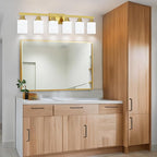 DIKAIDA 6 Light Gold Bathroom Vanity Light, Gold Bathroom Light Fixtures, 38" Modern Brushed Gold Vanity Lighting Fixtures for Bathroom Over Mirror, Gold Sconces Wall Lighting for Bedroom Living Room
