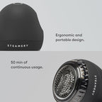 Steamery Fabric Shaver Pilo 1, Lint Remover for Pills and Bobbles, 5W, Portable, Rechargeable, Ergonomic, Scandinavian Design, Black
