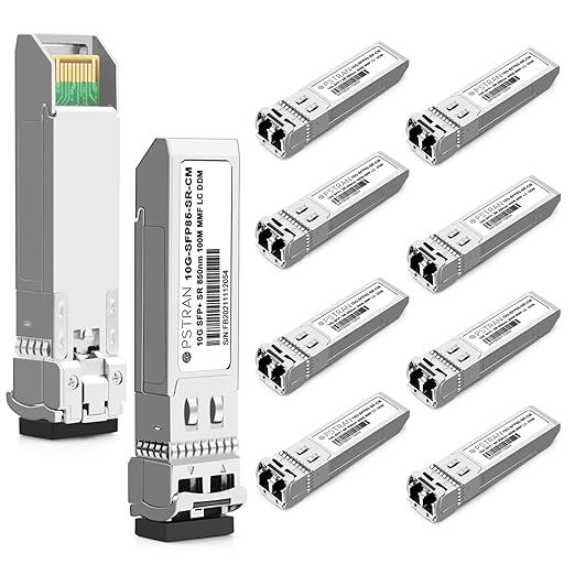 OPSTRAN 10GBASE-SR SFP+ Optical Transceiver Module Compatible with Cisco Meraki MA-SFP-10GB-SR 10Gbps 850nm 300m DDM Duplex LC MMF 10 Pack