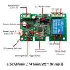 Newgoal Tuya Zigbee 1 Channel Smart Relay Module USB5V 7-32V Micro Switch with 433MHz RF Remote Control Light Switch Compatible with Alexa Google Home (Requires ZigBee Hub)