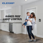ELEGRP Matte Black Single Pole Occupancy Motion Sensor Light Switch, Need Neutral Wire, 120° Sensor Coverage PIR Infrared Motion Activated, for CFL/LED/MLV/INC/HAL/Fan, UL,1 Pack