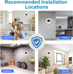 4-Pack, Smoke and Carbon Monoxide Detector, Smoke Detector Carbon Monoxide Detector Combo with Test Button, Digital Display, 85dB Alarm for Home and Office