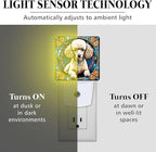 PODMemory Poodle Stained Glass Night Lights Plug into Wall for Room, Poodle Night Light LED for Bedroom