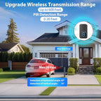 Wireless Driveway Alarm, Outdoor Weatherproof Motion Sensor & Detector with 600ft Range, Microwave Infrared Home Security Alert System for Driveway/Garage/Indoor/Outdoor