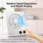 VEMONT 180°Foldable Portable Personal Fan Built-in 5000mAh Rechargeable Battery,Remote Control,Variable Stepless Speed.Hanging Design,Suitable For Home, Office, Travel,And Outdoor Use,Great Gift