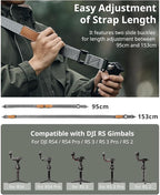 SmallRig RS3 RS2 Weight-Reducing Shoulder Strap Compatible with Sling Handle for DJI, Gimbal Belt with Upgraded QD Quick Release Buckles for DJI RS 5 / RS4 / RS4 Pro/RS 3 / RS 3 Pro/RS 2