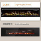 74" WiFi Electric Fireplace Inserts, Recessed and Wall Mounted Fireplace Heater W/Adjustable Flame Color & Brightness, Thermostat, 9H Timer, App and Remote Control, Low Noise, 750/1500W