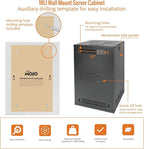 Tecmojo 18U Wall Mount Rack Network Cabinet for 19" IT Equipment,with Lockable Glass Door and Side Panels,Cooling Fan,Black,17.7inch Depth for AV/Computer/Electronics Equipment Data Rack