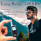 ELIDAIP M6P Mini Walkie Talkies,1100mAh Battery Rechargeable,128 Channels,Long Range Walkie Talkies with FM Radio Function,LCD Display,Portable Two Way Radio for Trip Camping Hiking Workplace,2 Pack