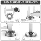 HDLNKAK Dial Caliper Shockproof Dial Caliper Precision Caliper with Black Watch 0-6" Range, 0.001” Resolution 6 Inch with 0.001" Precision Calipers 4-Way Measurement with Plastic Case.