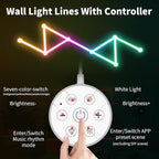 Phylosal Smart WiFi LED Wall Lights, 16M+ Color Dimmable Gaming Light Works with Alexa and Google Assistant, Music Sync, DIY and Timer Feature, RGB Light Bars for Gaming Room, Bedroom (9 Pcs,White)