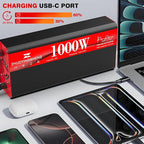 1000W Pure Sine Wave Inverter 12V DC to 120V AC (2000W Peak) Car Power Inverter with LCD Display, Dual USB 3.4A, Aluminum Housing, 95% Efficiency - Compact Power Inverter for RV Home Solar