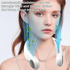 Portable Neck Fan,Hands Free Personal Wearable Bladeless Fan,6000mAh USB Rechargeable,360° Cooling,LED Display,4-Speeds,Birthday Gifts for Men Women Dad Mom,Valentines Day Gifts for Her Him (White)