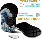 Hokafenle Ergonomic Mouse Pad Wrist Support, Wrist Rest Mousepad for Carpal Tunnel Pain Relief with Integrated Memory Foam Slope Massage Bulge (11.8x7.9 inch,Sea Wave