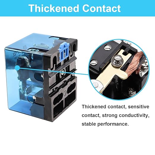 TWTADE/JQX-62F-2Z Coil Voltage AC 12V 80A DPDT Electronmagnetic Relay,High Power Relay (AC 12V)