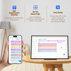 15.6 inch Wall Planner Digital Calendar Electronic Calendar Chore Chart,Smart Touchscreen Full HD Interactive Display for Family Schedules,Wall/Desk Mountable for Seamless Scheduling/Organizing