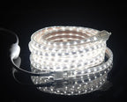 CBconcept UL Listed, 6.6 Feet, 720 Lumen, 6000K Pure White, Dimmable, 110-120V AC Flexible Flat LED Strip Rope Light, 120 Units 3528 SMD LEDs, Indoor Outdoor Use, Accessories Included, Ready to use