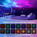 Aurora Borealis Night Light Projector, Aurora Dreamscape Projector, Magical Northern Lights for Your Room, 3/16 Colors Ambient Dynamic Wave Cube Lamp with Remote (16 Colors Rechargeable, Plastic)