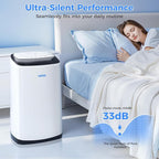 WHOY 5000 Sq.Ft Dehumidifier for Basements 100 Pints, with 2.15 Gallons Water Tank with Darin House and App Control, Smart Compressor Quiet Operation Ideal for Living room, Bathrooms,Home
