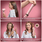 Mythsight Dual Voltage StyleVibe 8-in-1 Air Styler, Hair Dryer & Blow Dryer Brush with Travel Case - Auto Wrap Curls (L/R), Fast Drying, Thermal Brush for Blowouts & Frizz-Free Volume, No Heat Damage