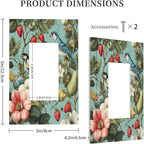 Bvtewkhz William Morris Flower 1 Gang Single Rocker Wall Plate Cover Decorative Light Switch Covers Electrical Faceplate Switch Plates for Bathroom Kitchen Home