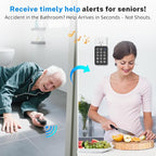 Wireless Emergency Call Button System - 500 Ft Range Caregiver Pager with LED Display, 10 Waterproof Alert Buttons & 1 Receiver for Elderly, Patients, Disabled at Home, Hospital, Clinic