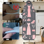 Nuxovilar Ironing Board Cover Needle Cotton 15x54 Inches | Ironing Board Cover and Pad Pink Fashion Design Needle Cotton for Bedroom, Dressing Area, Laundry Space