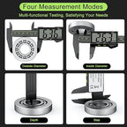 Digital Calipers, Caliper Measuring Tool with Large LCD Screen, Plastics Micrometer Caliper Digital, Auto-Off Feature, Screen Splash Proof, Switch from Inch Metric (6Inch/150mm)