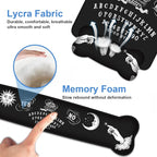 Wrist Rest Support Ergonomic Gel Mouse Pad & Memory Foam Keyboard Set, Non-Slip Rubber PU Base for Home Office Working Studying Easy Typing & Pain Relief, Ouija Board