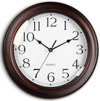 KECYET Wall Clocks Battery Operated Silent Non-Ticking Wall Clock 8.5 Inch Small Vintage Retro Rustic Style Decorative for Kitchen Living Room Home Office (Bronze)