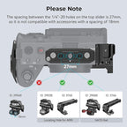 SmallRig Cage for Sony FX30 FX3 FX3A with Cable Clamp for HDMI, Classic Bright Black Surface, Included Cold Shoe and NATO Rail, Modular Design Compatible with Original XLR Handle